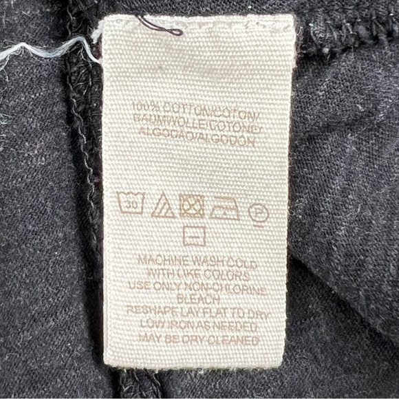 Free People | Luna Cut Out Henley Top Distressed Black size Medium - Picture 10 of 11